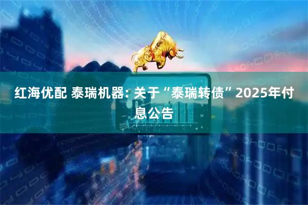 红海优配 泰瑞机器: 关于“泰瑞转债”2025年付息公告
