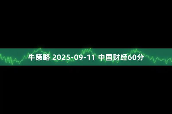 牛策略 2025-09-11 中国财经60分
